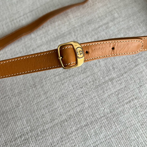 GUCCI Vintage Crossbody Coated Canvas Leather Tan Brown + unbranded dust bag - Picture 12 of 12